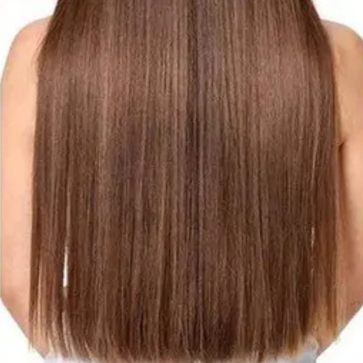 Depois - cabelo liso e hidratado